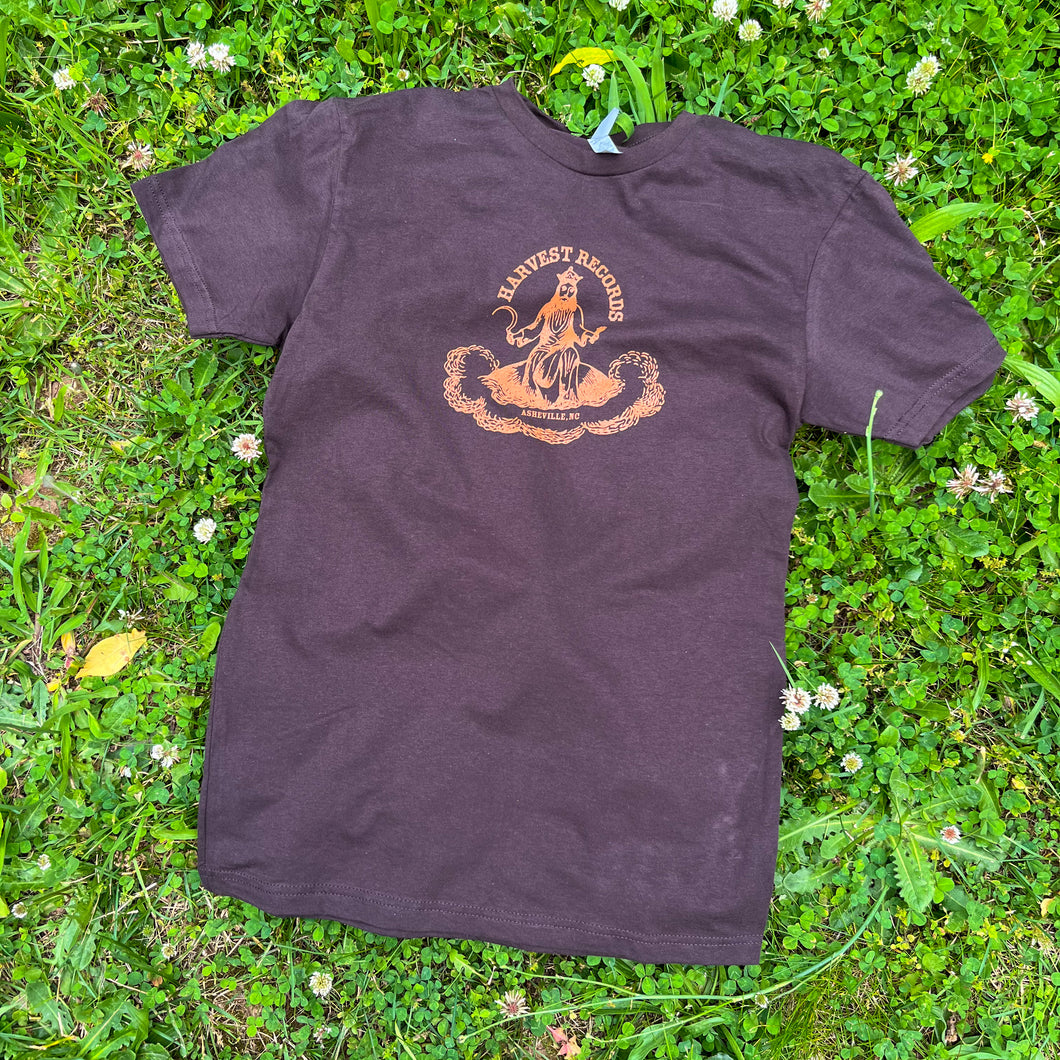 Harvest Records T-Shirt (Brown with Orange)